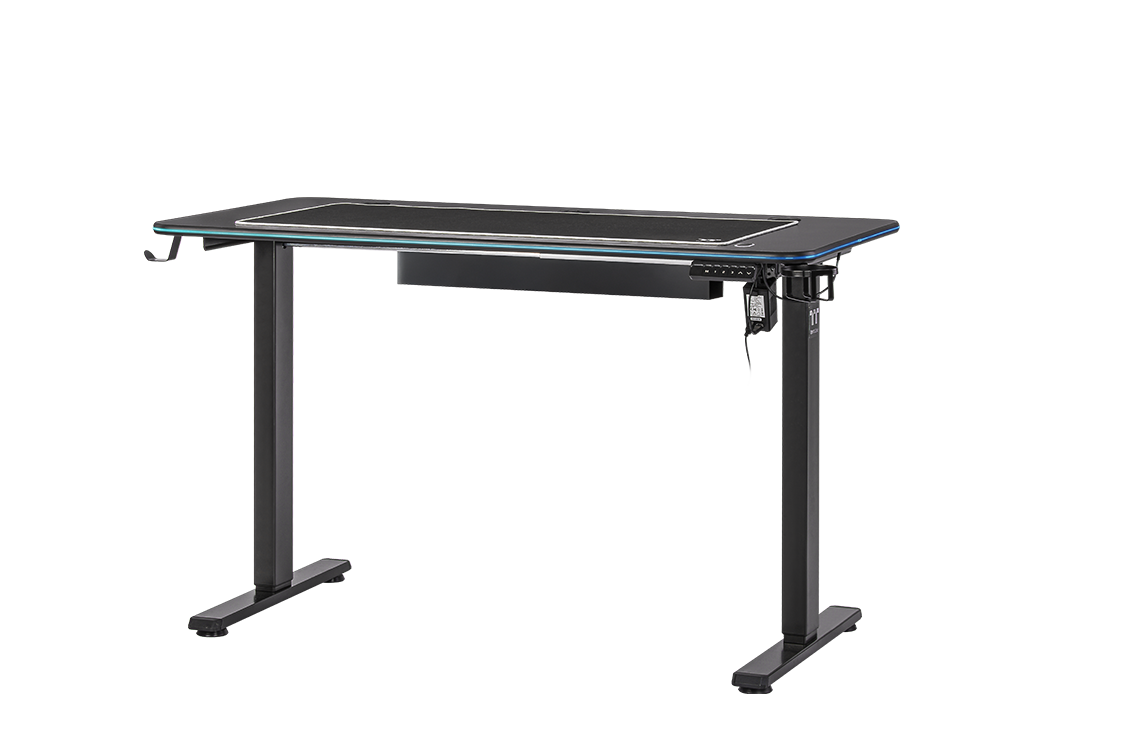 GT120 RGB Gaming Desk, 100-240V, Size: 120cm(L) x 60cm(W) / 47.2"(L) x 23.6"(W), RGB LED Lighting Strip: 16.8 million colors,