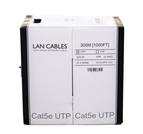 Thumbnail of ქსელის კაბელი - Cat5e UTP 20% სპილენძი, გარე გამოყენების, 305 მეტრი