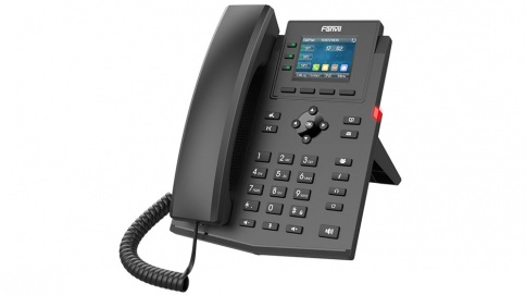 IP ტელეფონი - Wi-Fi, 4 SIP ანგარიში, ფერადი ეკრანი, HD აუდიო, Fanvil (კვების ბლოკით) 