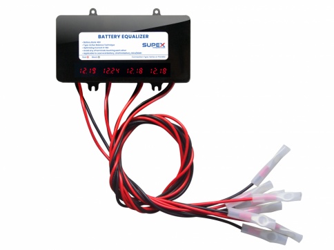 აკუმულატორების ძაბვის გამათანაბრებელი - 48ვ, LCD ეკრანი, SUPEX