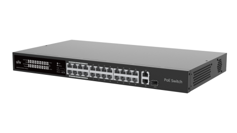 Thumbnail of PoE სვიჩი - 24x100 მბ/წმ PoE (at/af) პორტი, 1x1000 მბ/წმ, არამართვადი 225 ვტ