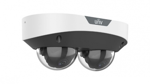 IP კამერა - 2*4მპ, 2.8მმ, Dome, IK10, Mic, SD, ANR, UMD, Uniview 